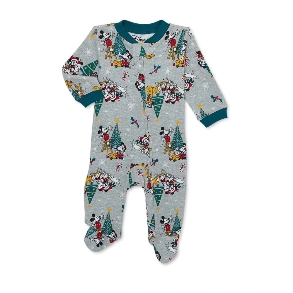 Mickey Mouse Baby One-Piece Footed Pajamas, Size 3-6 month